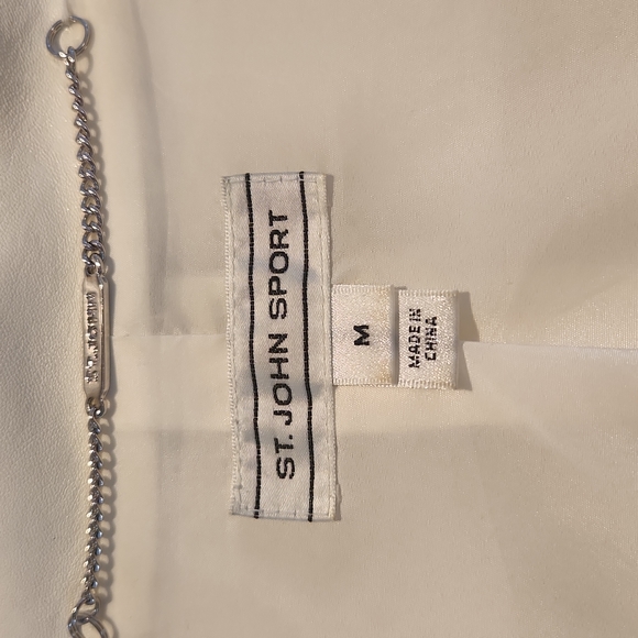 St. John leather jkt white M - Picture 9 of 14